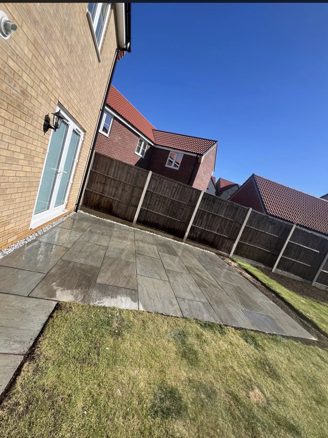 Indian sandstone patio